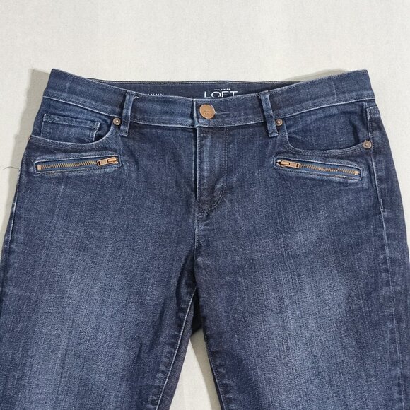 LOFT Ann Taylor Jeans women's size 28(30)/6 P indigo blue colour Modern Skinny - Picture 2 of 14